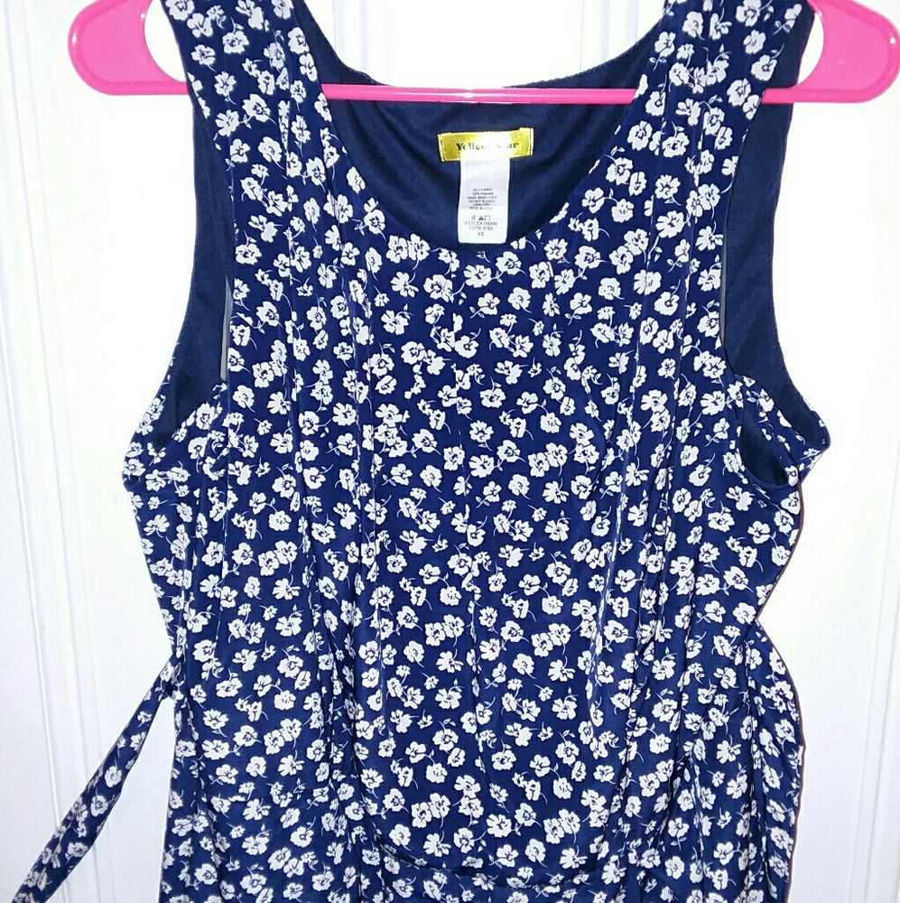 Modcloth floral dress w/ tie-back